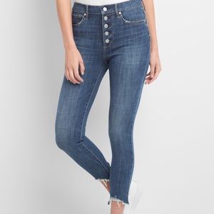 GAP 360 Stretch Super High Rose Button Fly Jeans